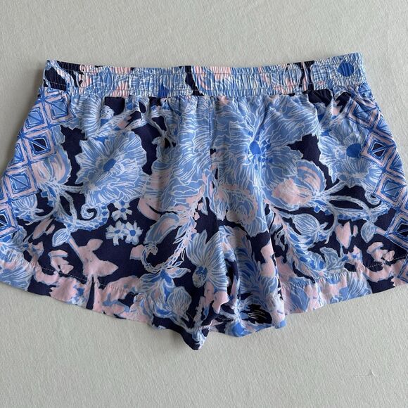 Lilly Pulitzer Katia Shorts Bright Navy Amore Please Engineered Shorts SMALL - Picture 4 of 5
